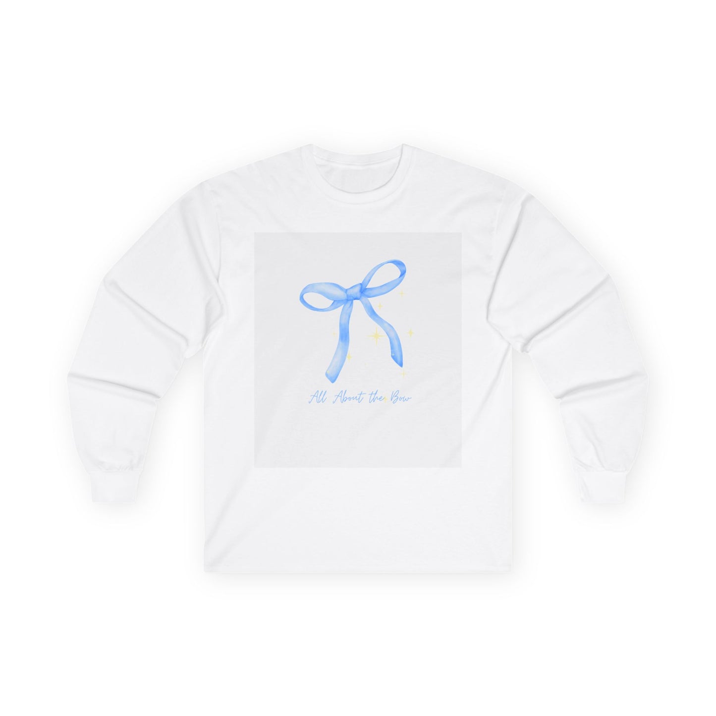 Cotton Long Sleeve Tee with Yellow Sparkly Stars